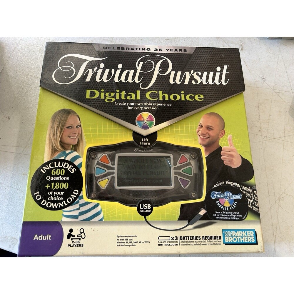 Trivial Pursuit Digital Choice – Electronic Trivia Board Game (2008) New